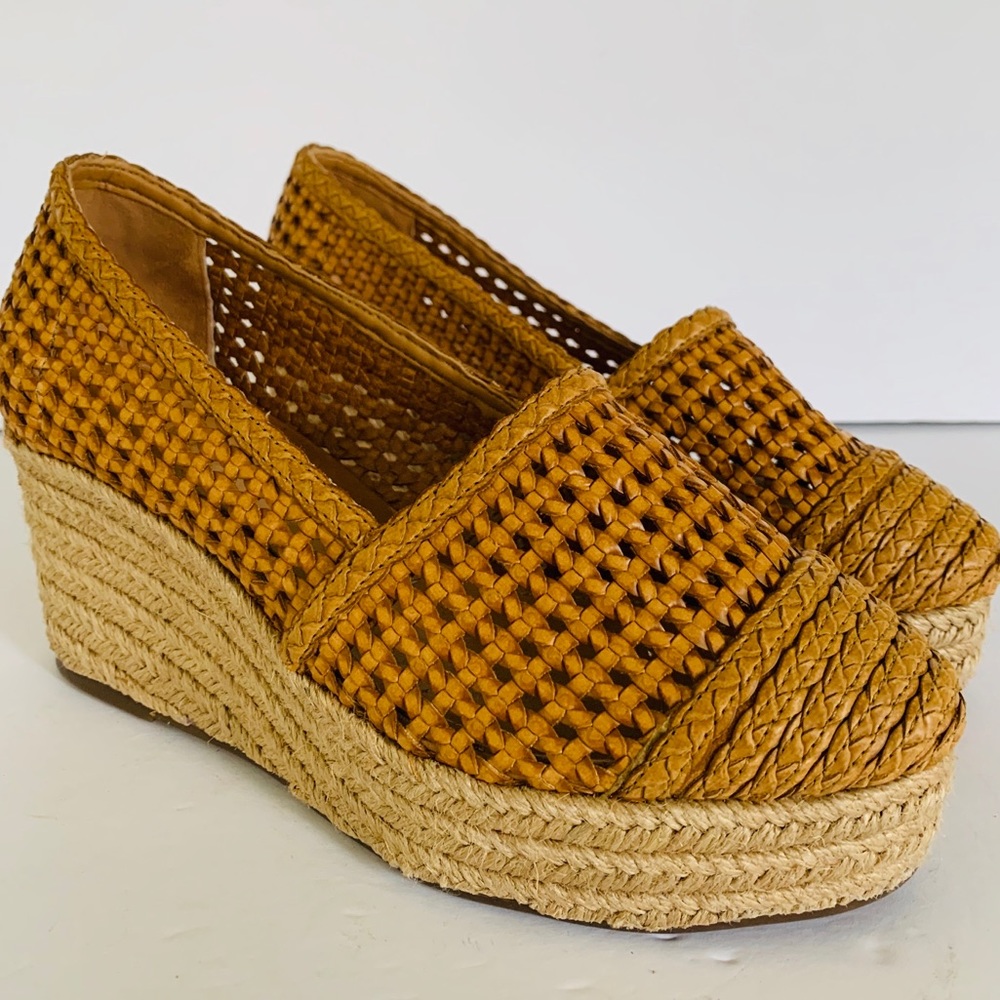 Schutz Espadrille Wedge Platform Jute Shoes